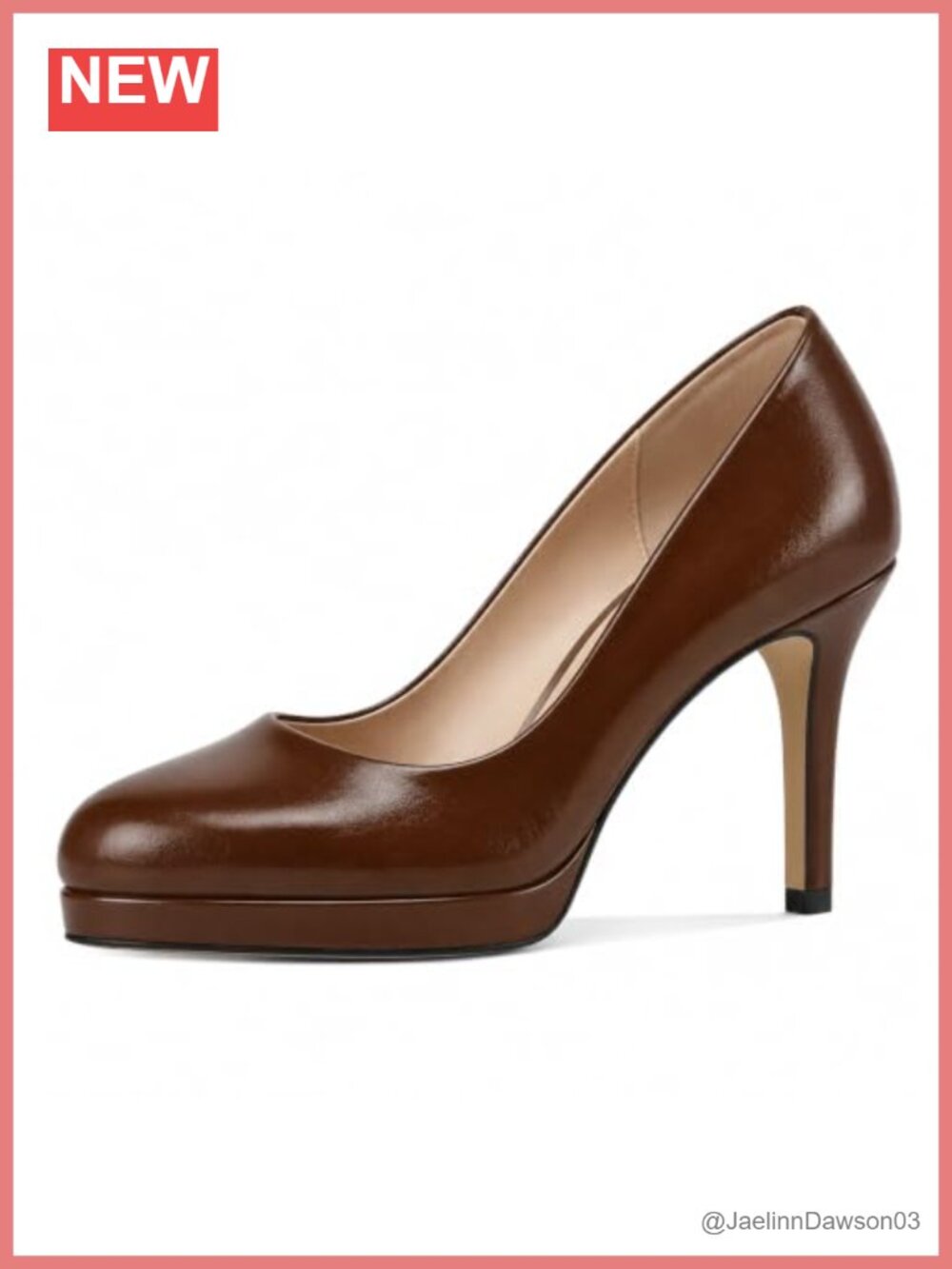 Women's Platform Pump Heels Faux Leather Closed Toe Slip On Stiletto